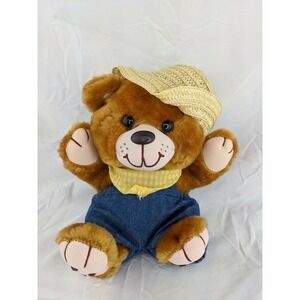 Bear Plush 8.5 Inch Denim Shorts Straw Hat Yellow Bandana Mty Int Stuffed Animal
